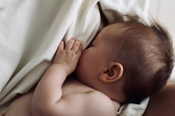 Eine Mutter, die ihr kleines Mädchen stillt Milk Away la crème de la crème